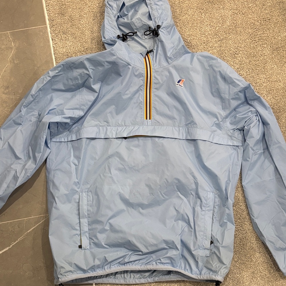 K-Way Light Blue Hooded Jacket